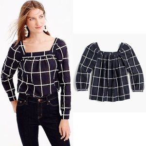 J. Crew Penny Windowpane Top